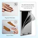 VonHaus 60L Double Kitchen Bin Stainless Steel Two Section Recycling Bin view 6