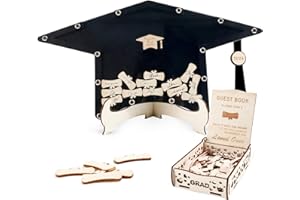 Fonder Mols 2024 Graduation Guest Book Alternative, Black Graduation Decorations Class of 2024 Sign in Book for Reception, Unique Grad Signature Board for 2024 Graduates
