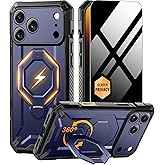 TONGATE for iPhone 17 Pro Max Case with 360° Spin Magnetic Stand, [Compatible with MagSafe][Military-Grade Protection] with Privacy Screen Protector & Camera Control Cover for iPhone 17 ProMax, Blue