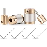 Ecarke Diamond Grinder Bit Head Tools for Stained Glass - 4 Sizes (1 3/4, 1/4, 1/8 Inch) with Brass Core - Glass Supplies