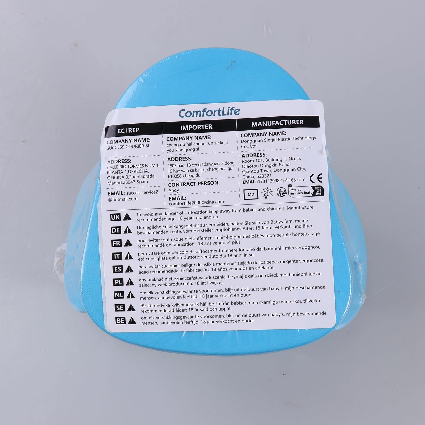 Neck Stretcher for Pain Relief, Neck and Shoulder Relaxer Cervical Traction Device Pillow for Muscle Relax and TMJ Pain Relief (Blue)