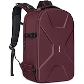 MOSISO Camera Backpack, DSLR/SLR/Mirrorless Photography Camera Bag 15-16 inch Waterproof Hardshell Case with Tripod Holder&Laptop Compartment Compatible with Canon/Nikon/Sony, Wine Red