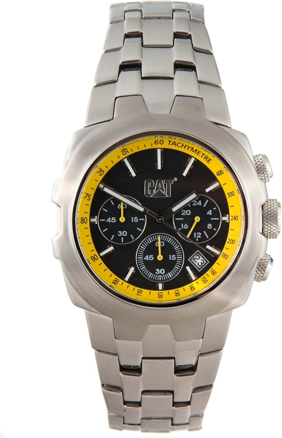 Caterpillar Men's Yellow Steel Analogue Watch YE 143 11 124 Stainless