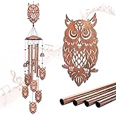Owl Wind Chimes Outdoor Owl Gifts for Women/Men/Mom/Wife/Grandma Birthday Gifts Memorial Gift Metal WindChimes for Outside/Indoors, Lawn, Patio, Home, Porch, Yard Decor, Garden Decorations