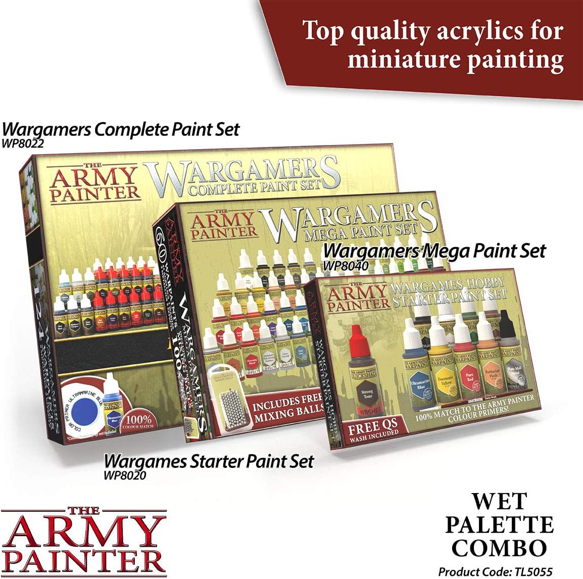 The Army Painter Wet Palette and Hydro Pack Bundle, Premium Brush Storing Palette with 100 Palette Sheets and 4 Sponges for Tabletop Wargames Miniature Model Painting: Toys & Games