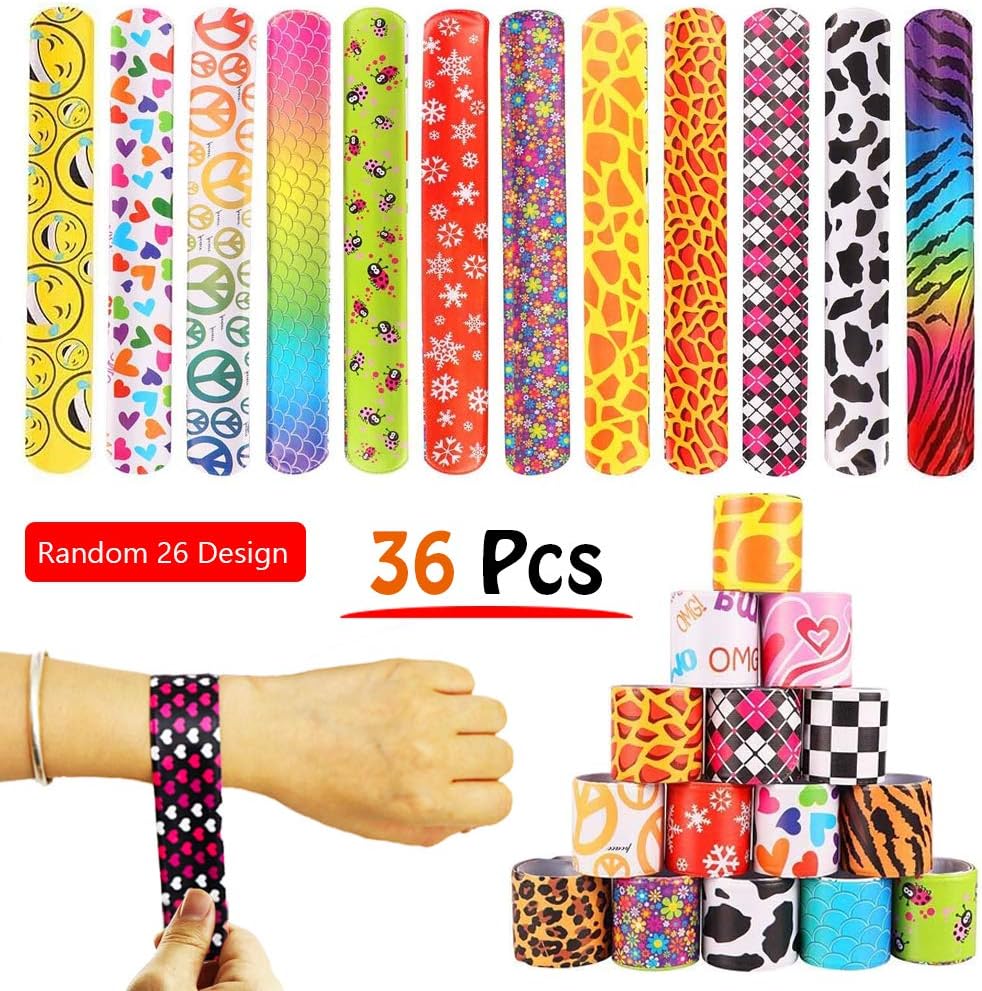 Decorations Et Accessoires De Fete Pour Enfants Loisirs Creatifs gd In Bandes De Poignet De Slap Denfants Pour La Fete Danniversaire Et Des Remplisseurs De Sac De Cadeau Vcostore 36pcs Bracelets De Slap