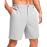 Pudolla Men's Casual Shorts 7"/9"/5" Lightweight Golf Shorts with 3 Pockets Stretch Quick Dry Comfy Work Shorts