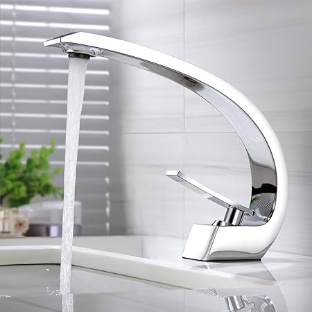 Bonade Design Monotrou Robinet Cascade Mitigeur Lavabo Pour Salle De Bain Vasque Et Cuisine Amazon Fr Bricolage