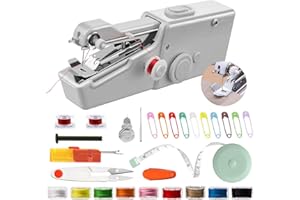 GTAAOY Handheld Sewing Machine, Mini Sewing Machine with Accessory Kit for Quick Stitching, Lightweight and Easy Electric Portable Sewing Machine for Beginners