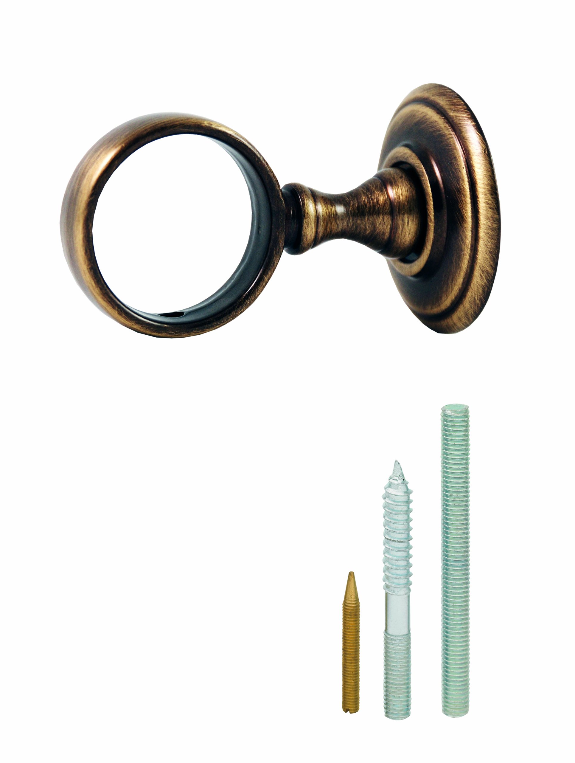 Chapuis AR1 Wall Ring Varnished Patina Brass for Rope with 32 mm Diameter