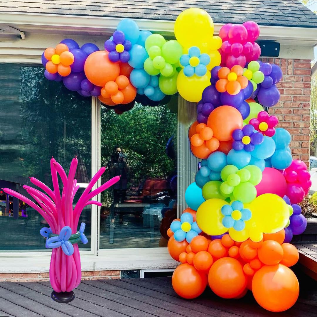 Photo 1 of 148Pcs trol Decorations trol Balloon Arch Garland Kit Include trol Balloons for Girls trol Themed Birthday Party Decoration Supplies