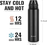 OLDLEY 1L Stainless Steel Water Bottle with 3 Lids Leakproof Vacuum Flask view 3