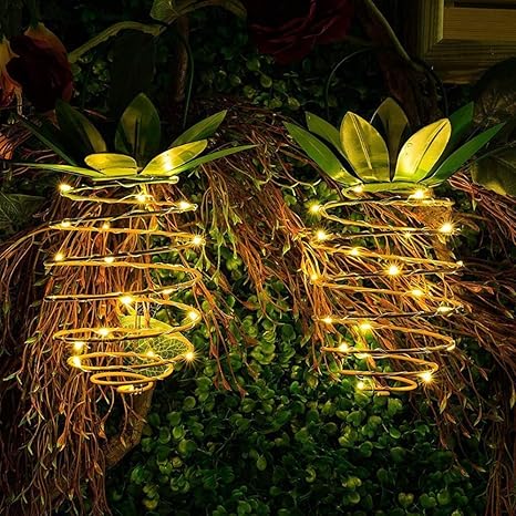 Hanging Pineapple Garden Solar Lights Waterproof Outdoor Led Fairy