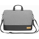 MOVOYEE Laptop Case 15.6 inch Laptop Bag Sleeve,Water Resistant Laptop Carrying Cover Handle Shoulder Strap Computer Briefcases Compatible for Lenovo Dell HP Apple Asus Notebook Gifts Men Women Grey