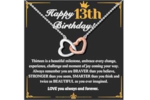 UNGENT THEM Interlocking Heart Necklace for Daughter Granddaughter from Mom Dad Grandma, Birthday Christmas Valentine's Day Gifts for Teen Girls Women