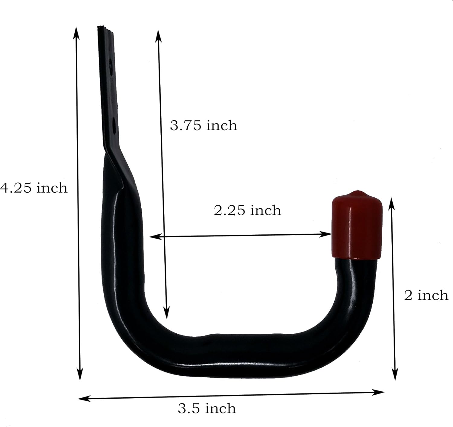 Tetra-Teknica UH03-6P Heavy Duty Garage Storage Utility Hooks, Color Black, 6 per Pack - - 