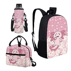 Glomenade Cartoon Axolotl Pattern Backpack for