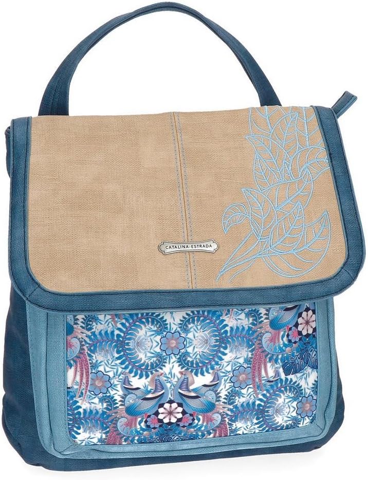 Catalina Estrada Faisan Casual Backpack Multicoloured 30x29x8 cms Synthetic Leather, 30 cm