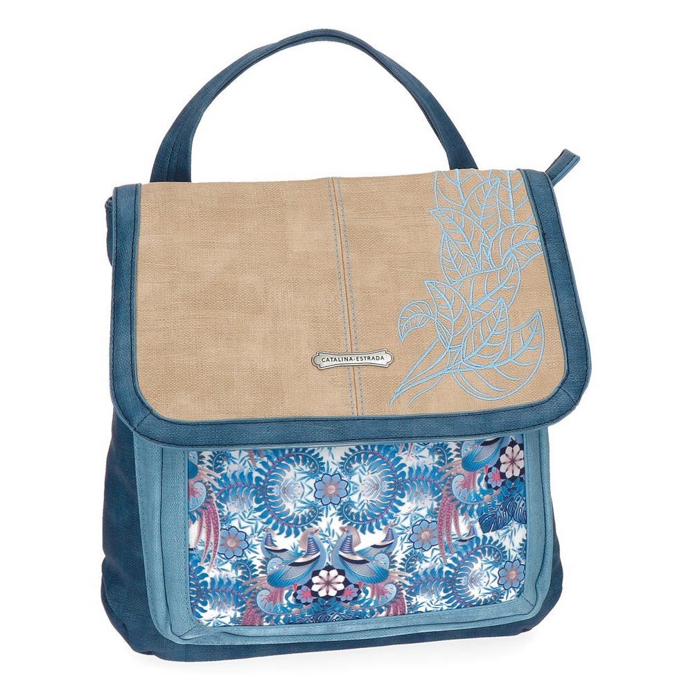 Catalina Estrada Faisan Casual Backpack Multicoloured 30x29x8 cms Synthetic Leather
