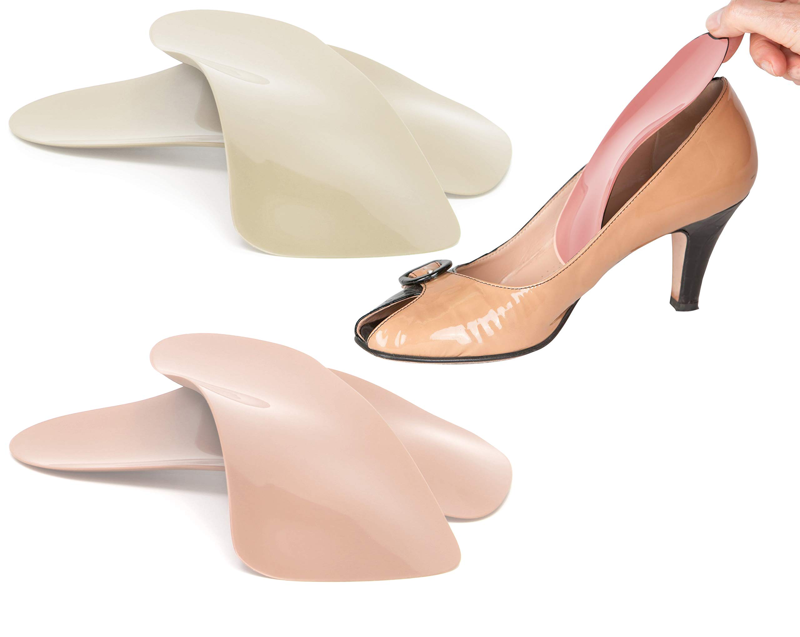 Travel Feet Balance Lady Skinny Flex Arch Supports(2Pairs for 1 Price)-Body Balancing Orthotics Inserts- Plantar Fasciitis Relief Shoe Insoles-Women Foot Arch Supports for Flat Feet & Heel Pain Relief