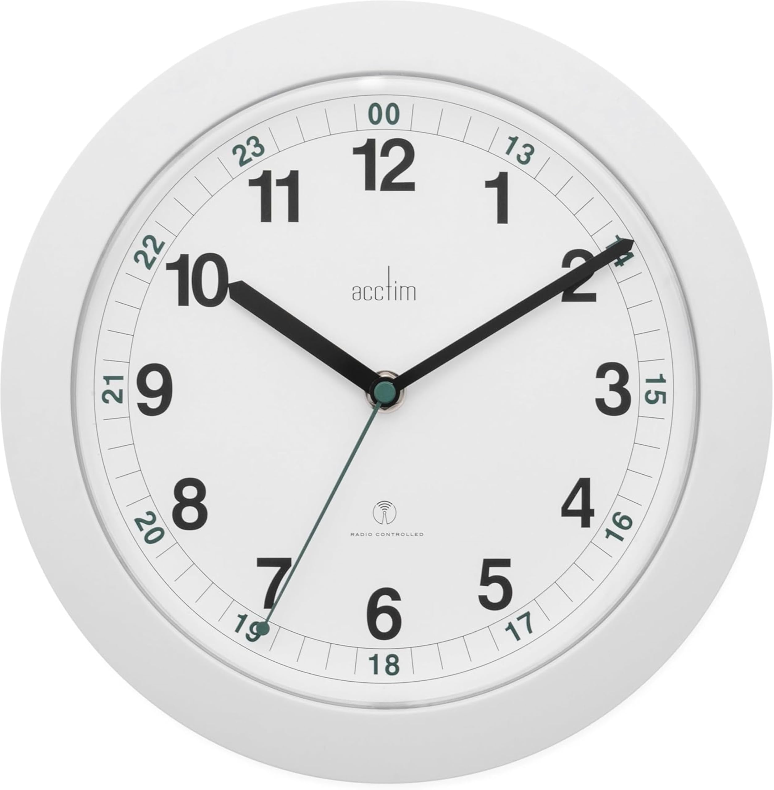 Acctim 93/723brc Milan Radio Controlled Wall Clock, Black