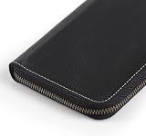 LONDO Genuine Leather Padfolio with Pencil Holder Black Notepad ZIP view 3