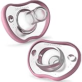 Nanobebe Baby Pacifiers 0-3 Month - Orthodontic, Curves Comfortably with Face Contour, Award Winning for Breastfeeding Babies