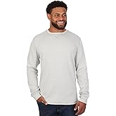 Coleman Long Sleeve Brushed Back Stretch Twill Double Knit Crewneck Shirt with Textured Fabric Detail