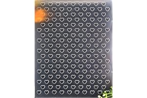 Kwan Crafts Heart Plastic Embossing Folders for Card Making Scrapbooking and Other Paper Crafts, 12.1x15.2cm