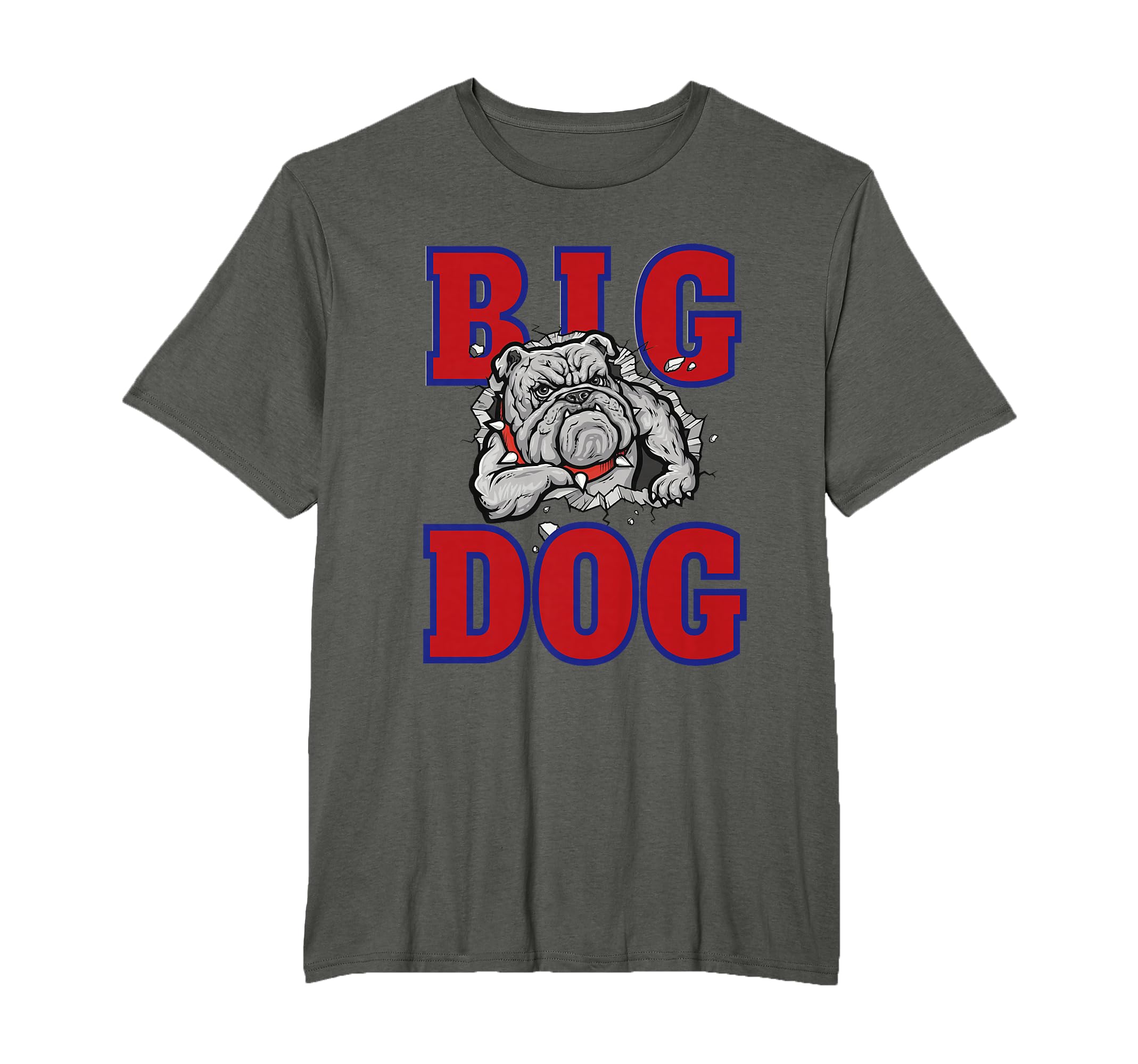 Big Dog Colorful Comic Dog Illustration Novelty Art Design T-Shirt
