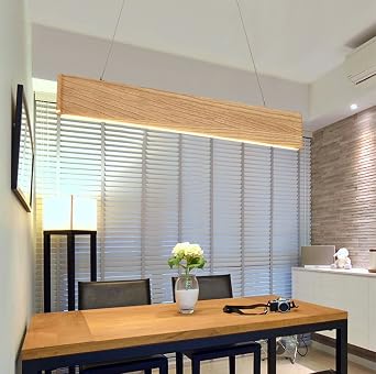 Led Pendelleuchte Holz Esstischlampe Pendellampe Azanaz Hohenverstellbar Hangelampe Deckenlampe Holzlampe Kronleuchter Hangeleuchte Esstisch Fur Buro Esszimmer Wohnzimmer Schlafzimmer Warmweiss Amazon De Beleuchtung