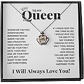 Couples Gifts Necklace To My Soulmate Necklace Birthday Christmas Jewelry Romantic Gifts For My Wife with Message Card Box Personalized Gift Present Pendant for Future Wife Soulmate Girlfriend