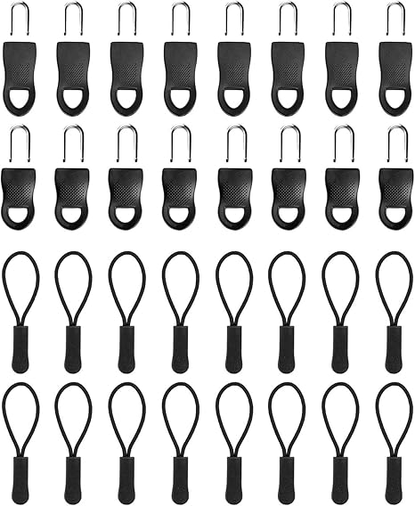 32 Stuck Reissverschluss Zieht Reissverschluss Ersatz Zip Fixer Reparatur Zip Pull Tags Fur Kleidung Taschen 2 Stile Schwarze Farbe Amazon De Kuche Haushalt