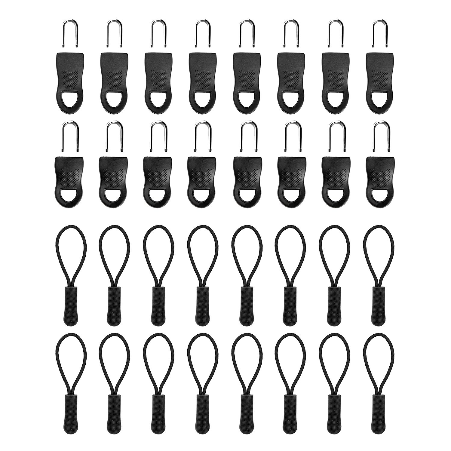 32 Pieces Zipper Pulls Zipper Replacements Zip Fixer Repair Zip Pull