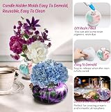 Erthree 2pcs Tealight Candle Holder Silicone Moulds for DIY Craft Decor view 5