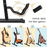 CAHAYA Folding Guitar Stand Universal A-Frame Metal Portable Black view 5