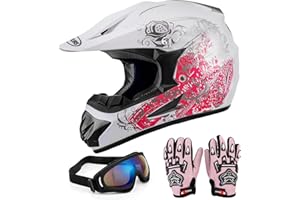 OUMURS DOT Youth Dirt Bike Helmet,Kid ATV Helmet, for Youth Boys Girls 5-14 Ages,Four Wheeler Helmet Kids, Motocross BMX MX UTV Snowmobile Go Kart Full Riding Dirt Bike Racing Skateboard Baseball
