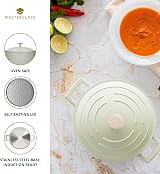 MasterClass Medium Casserole Dish with Lid 5 Litre 28 cm Mint view 5