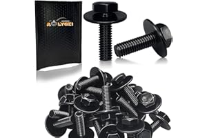 AOLYGEI E45 30PCS M6-1.0 x 24mm Metric Hex Head Sems Bolts for GM 11503834, 20351035