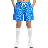 Cozople Boys Athletic Shorts Ice Cream Drip Mesh Breathable for 5-14 Years | boys ice cream basketball shorts, kids baseball drip shorts, 4-way stretch quick dry for all sports, pockets design
