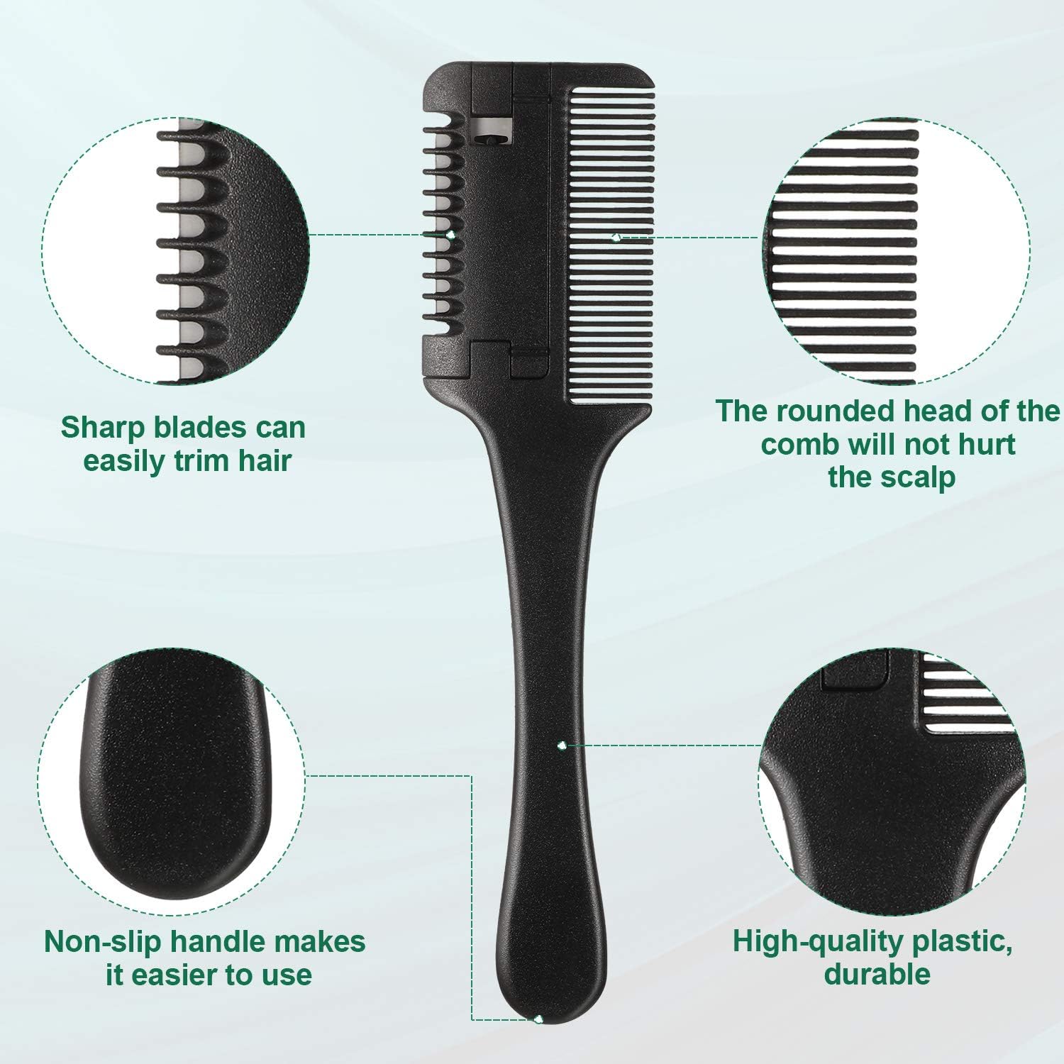Razor Comb Hair Thinner Comb Hair Styling Razor Cutter Razor Scissors Double Sided Styling Razor Tool for Cutting and Styling - Image 4