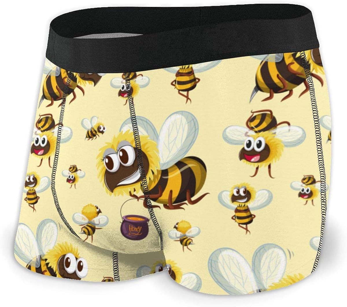 Men's Boxer Briefs Hip Underwear with Comfort Waistband Bee Honey