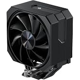 CPU Air Cooler with 4X6mm Heat Pipes,120mm Fan CPU Cooler 1650rmp,CPU Cooler AMD AM5/AM4/AM3 Series,CPU Air Cooler 6.1&rsquo;&rsquo; Height Compatible with Intel LGA 1700/1851/1155/1156/2011/2066(Black)