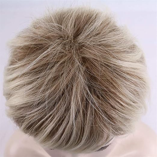 Amazon Com Lissom Short Curly Wig Ombre Brown To Blonde Hair