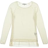 DKNY Jeans Womens Layered Look Long Sleeve Sweater