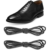 UamGlsob Dress Shoe Laces for AE Park Avenue, Strand, McAllister | 2MM Thin Waxed Cotton Round Premium Shoelaces Mens Business Replacement Shoe Strings for Derbys, Oxford, Boots