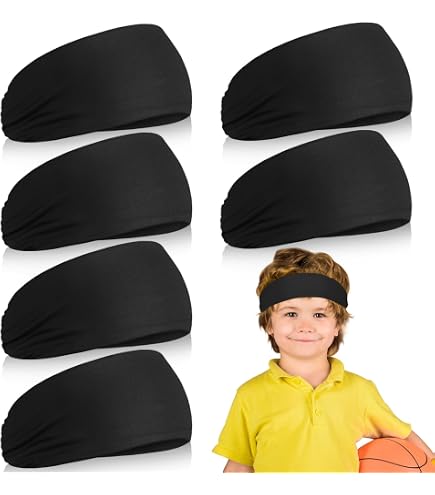 8-Pack Unisex Sport Headbands - Non-Slip Silicone Grip, Elastic Thin Headbands For Running, Football, Yoga & Workouts