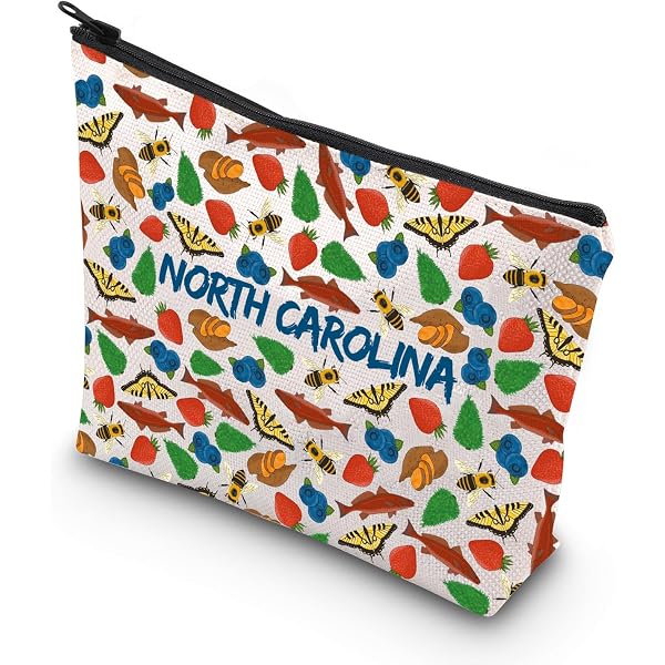 BLUPARK Kosmetiktasche South Carolina Souvenir – Reise-Make-up-Tasche, 23,5x17 Cm, Polyester
