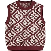 CIDER Sweater Vest Women Sleeveless Cropped Sweaters Cute Graphic Tank Tops Old Money Clothes Fall Outfits