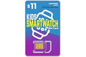 SpeedTalk Mobile Smartwatch SIM Card Plan, Unlimited Talk & Text 2GB hi Speed Data. Designed for Kids Smart Watches, GPS trackers & wearables | Standard, Micro, Nano | 5G 4G LTE with US Phone Numbers